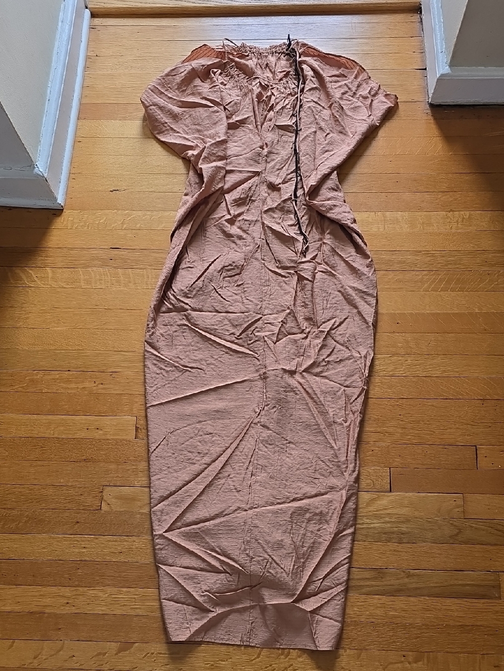 Zara, Draped Halter Caftan Maxi Dress, Terracotta, EUC, Women's XS